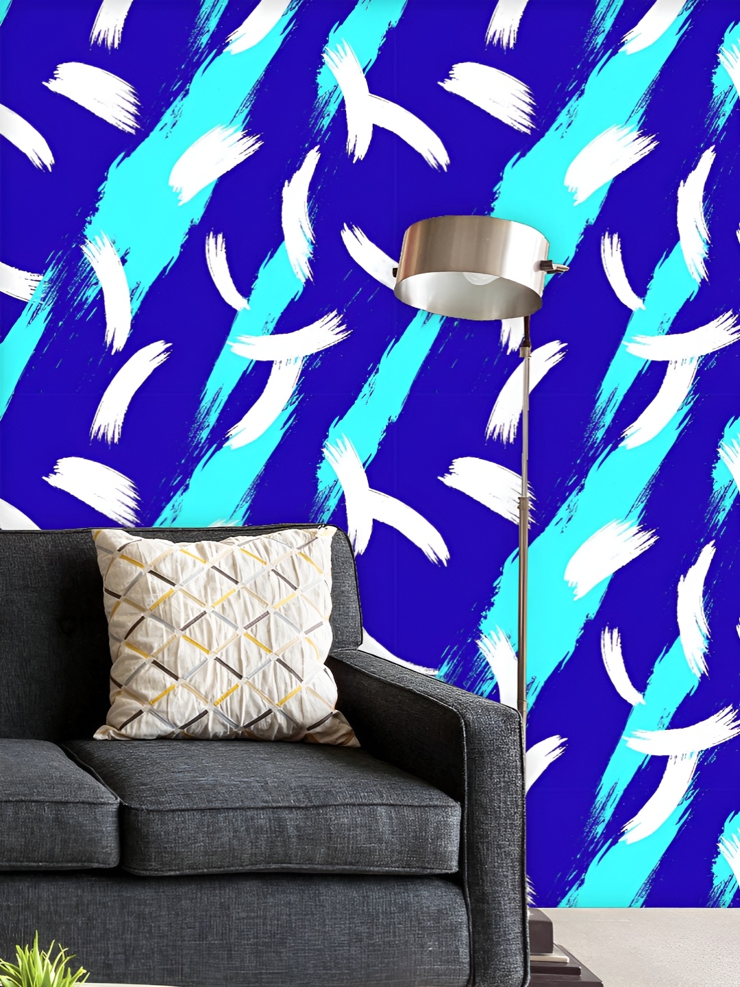 

ArtzFolio Printed UV-Resistant Anti-Bacterial Abstract Brush Stroke Peel & Stick Wallpaper, Multi