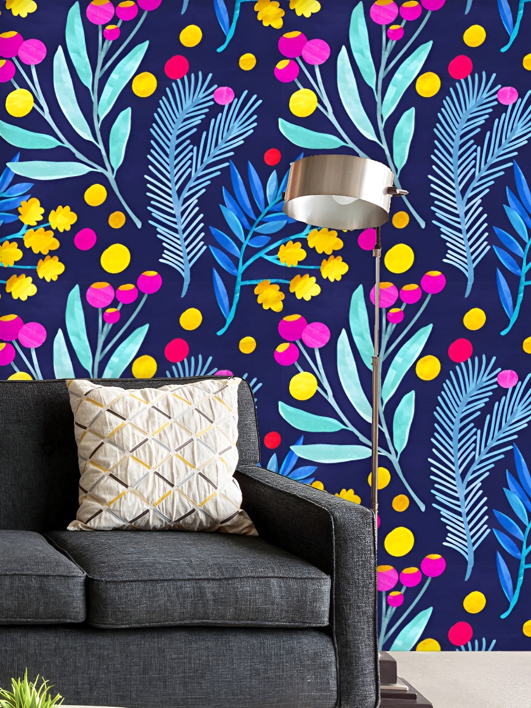 

ArtzFolio Printed UV-Resistant Anti-Bacterial Watercolour Botanical Pattern Peel & Stick Wallpaper, Multi