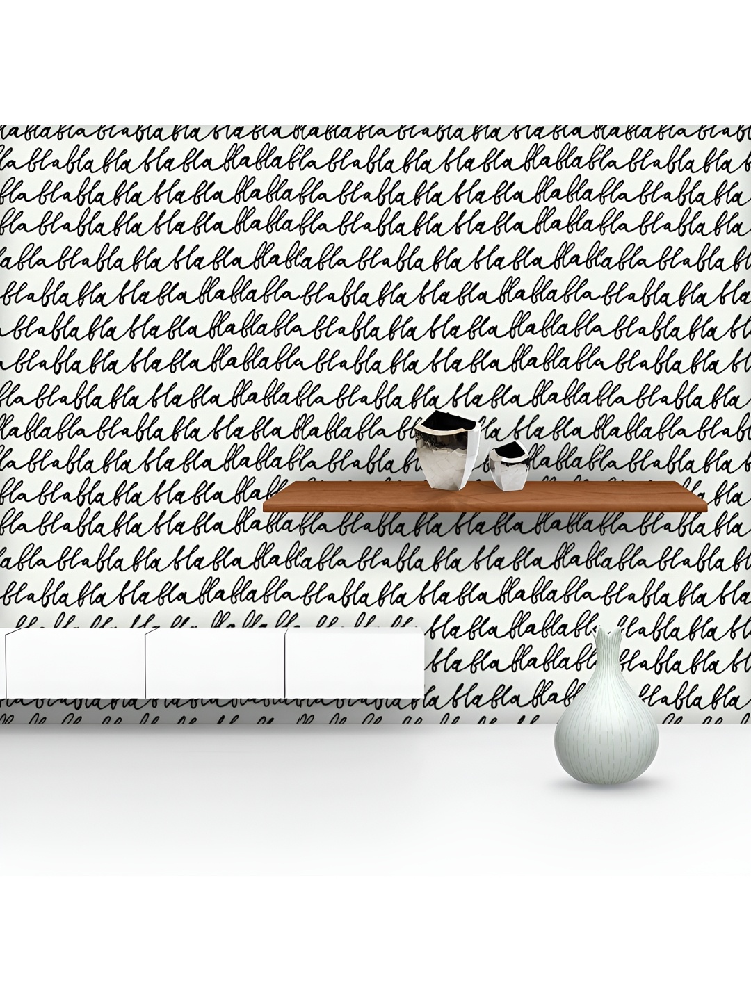 

ArtzFolio White & Black Printed UV Resistant Wallpaper