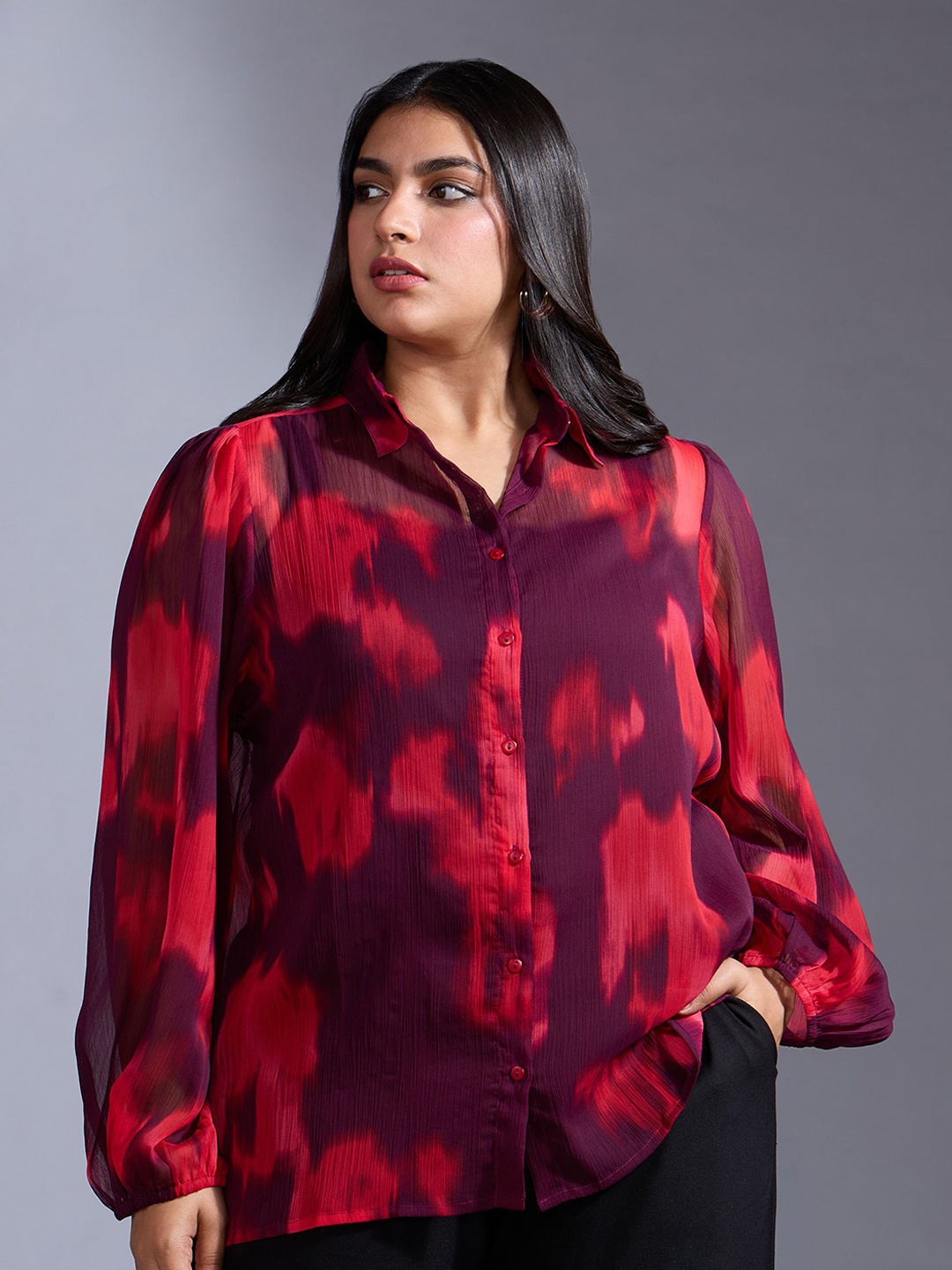 

20Dresses Women Printed Party Shirt, Red