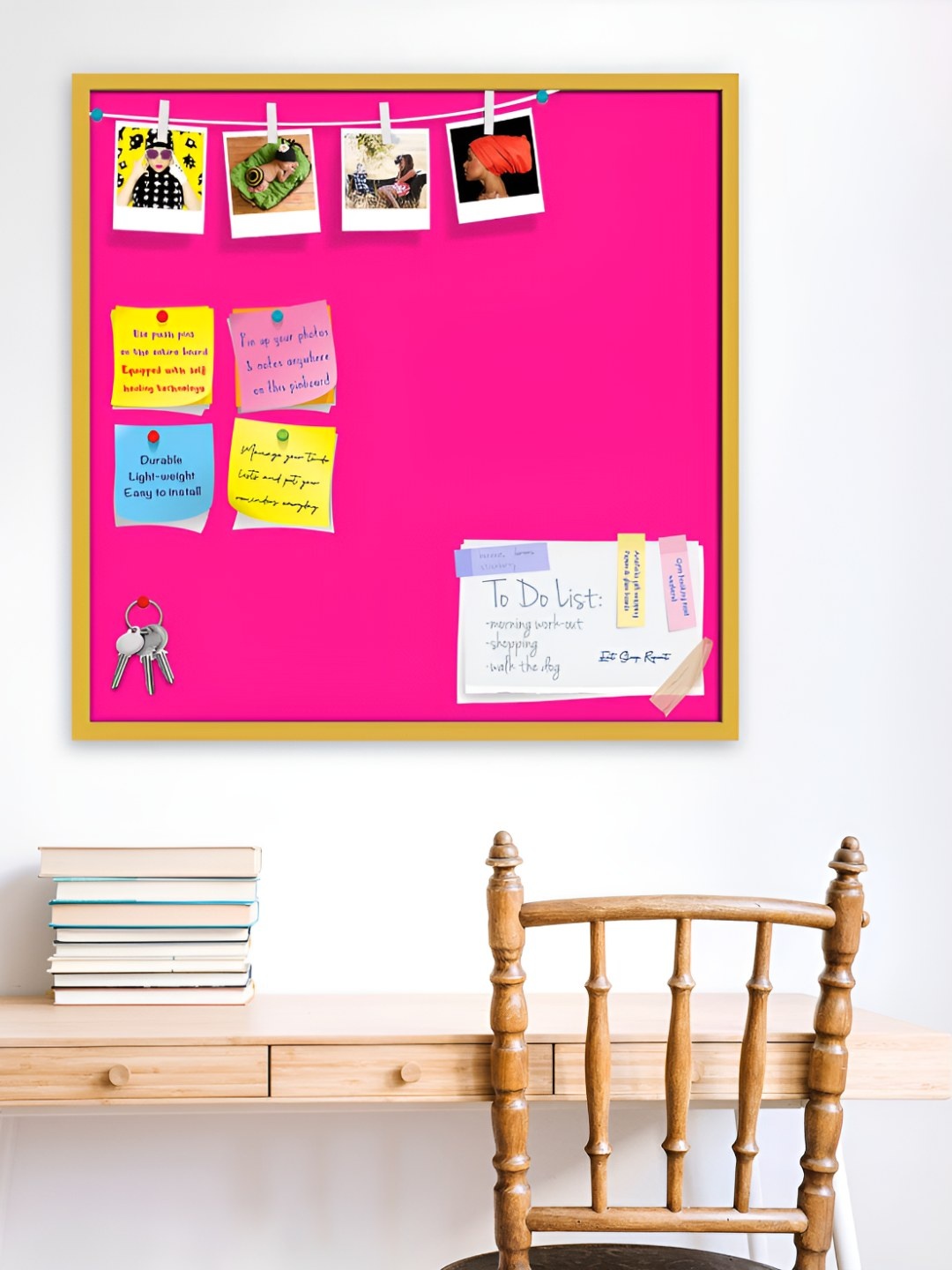 

ArtzFolio Wooden Notice Pin Board, Pink