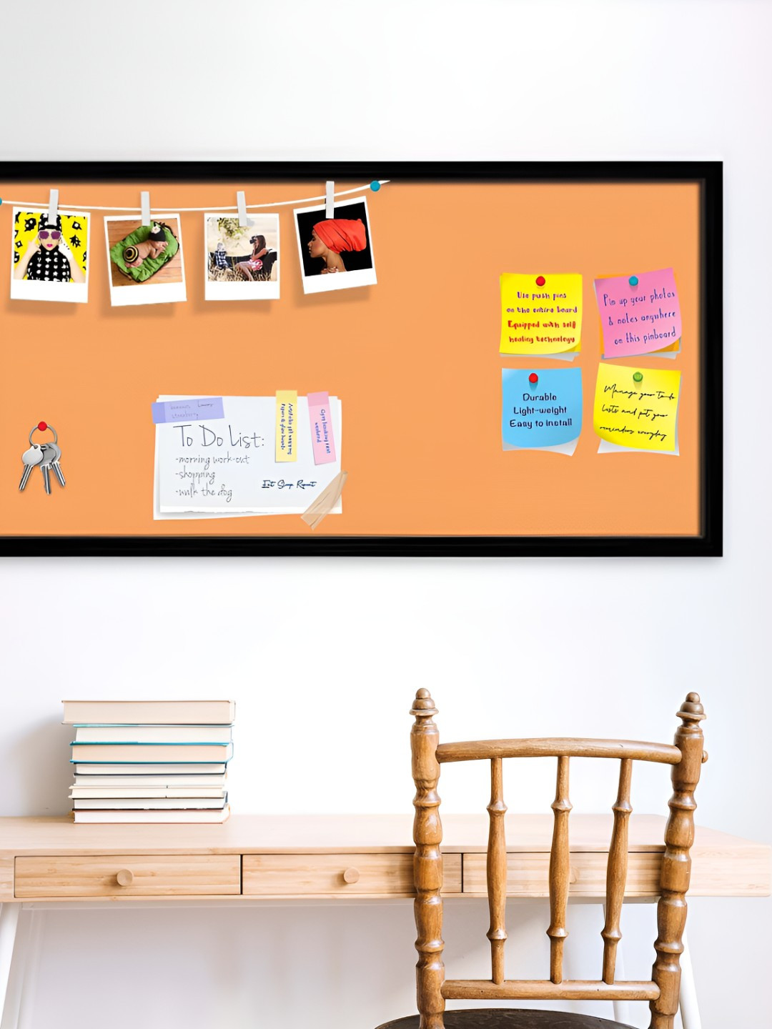 

ArtzFolio Wooden Notice Pin Board, Brown
