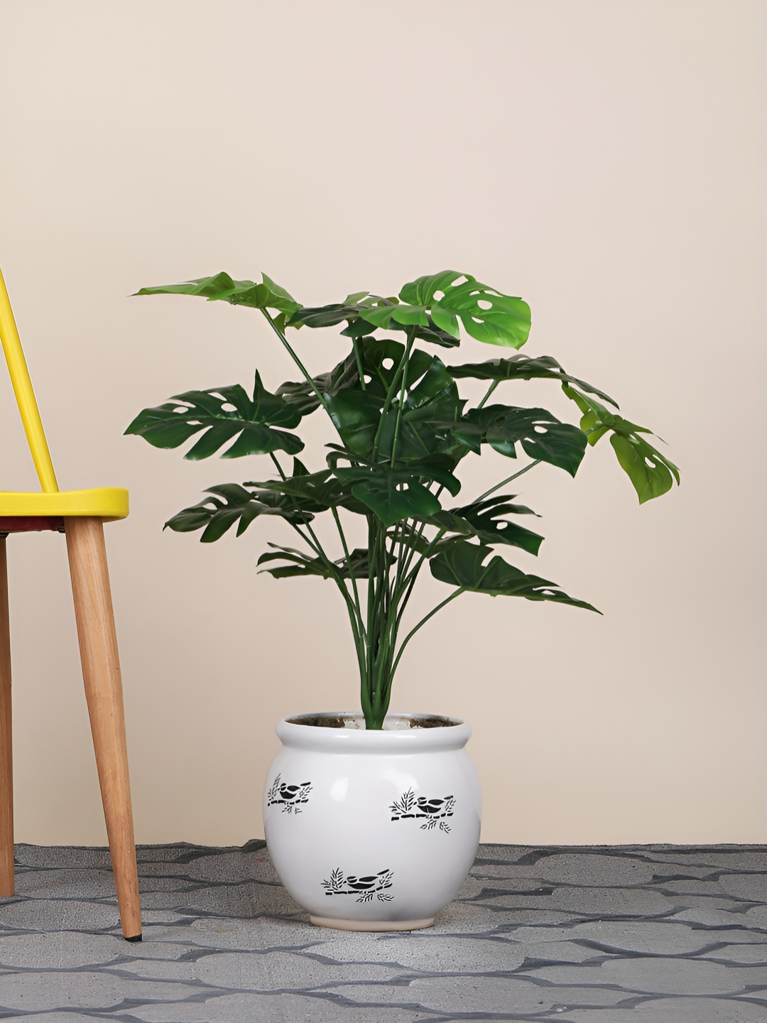 

FOLIYAJ Green Monstera Deliciosa Artificial Plant