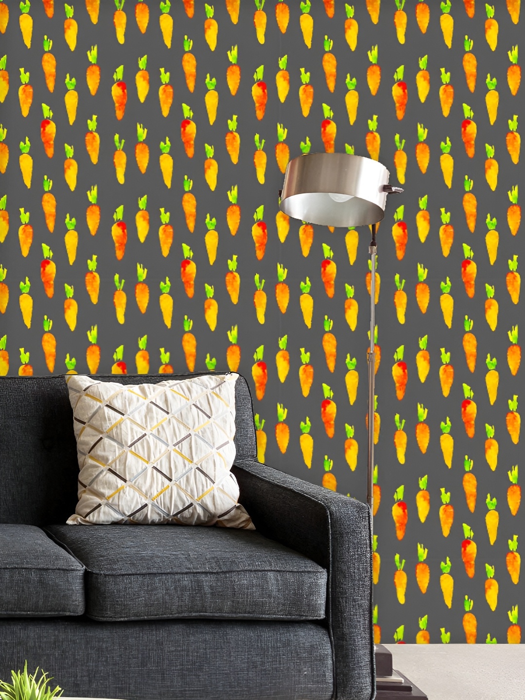 

ArtzFolio Printed UV-Resistant Anti-Bacterial Watercolor Carrot Peel & Stick Wallpaper, Multi