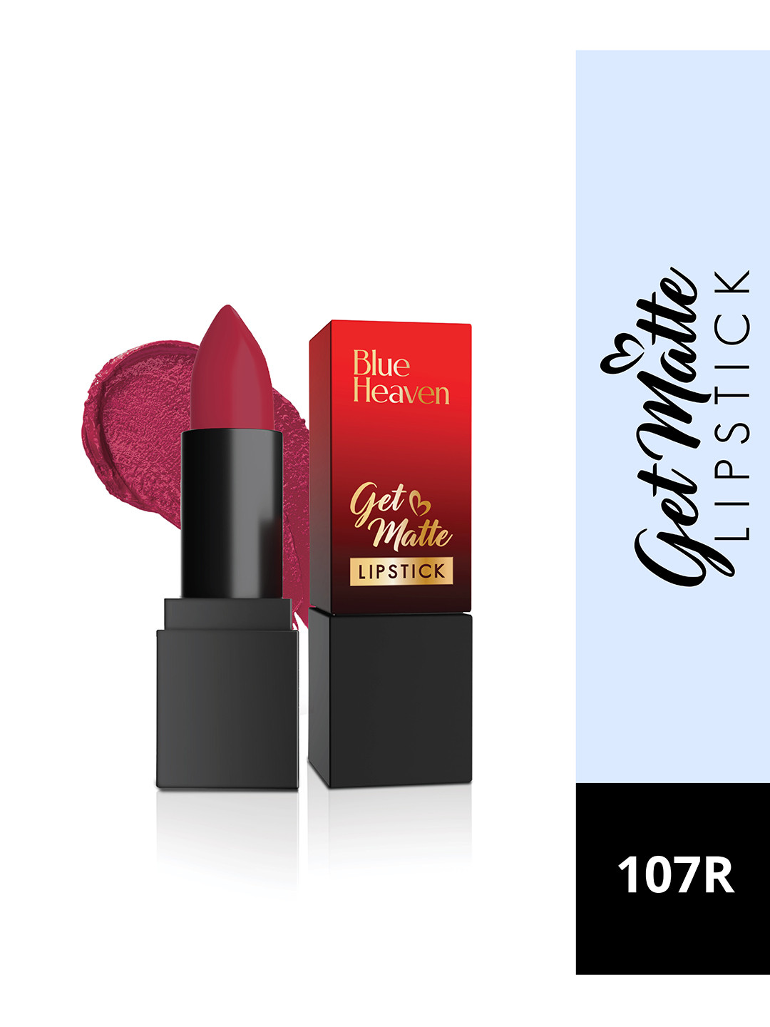 

Blue Heaven Get Matte Long Lasting Lightweight Lipstick - Shade 107R, Magenta