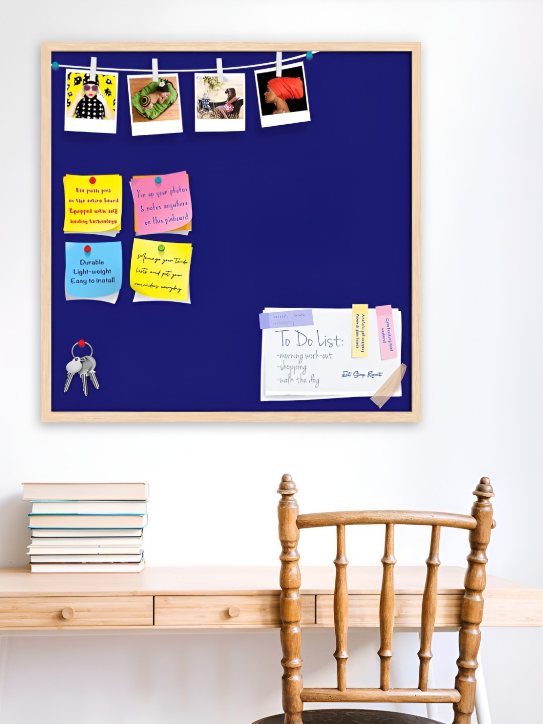 

ArtzFolio Wooden Notice Pin Board, Blue