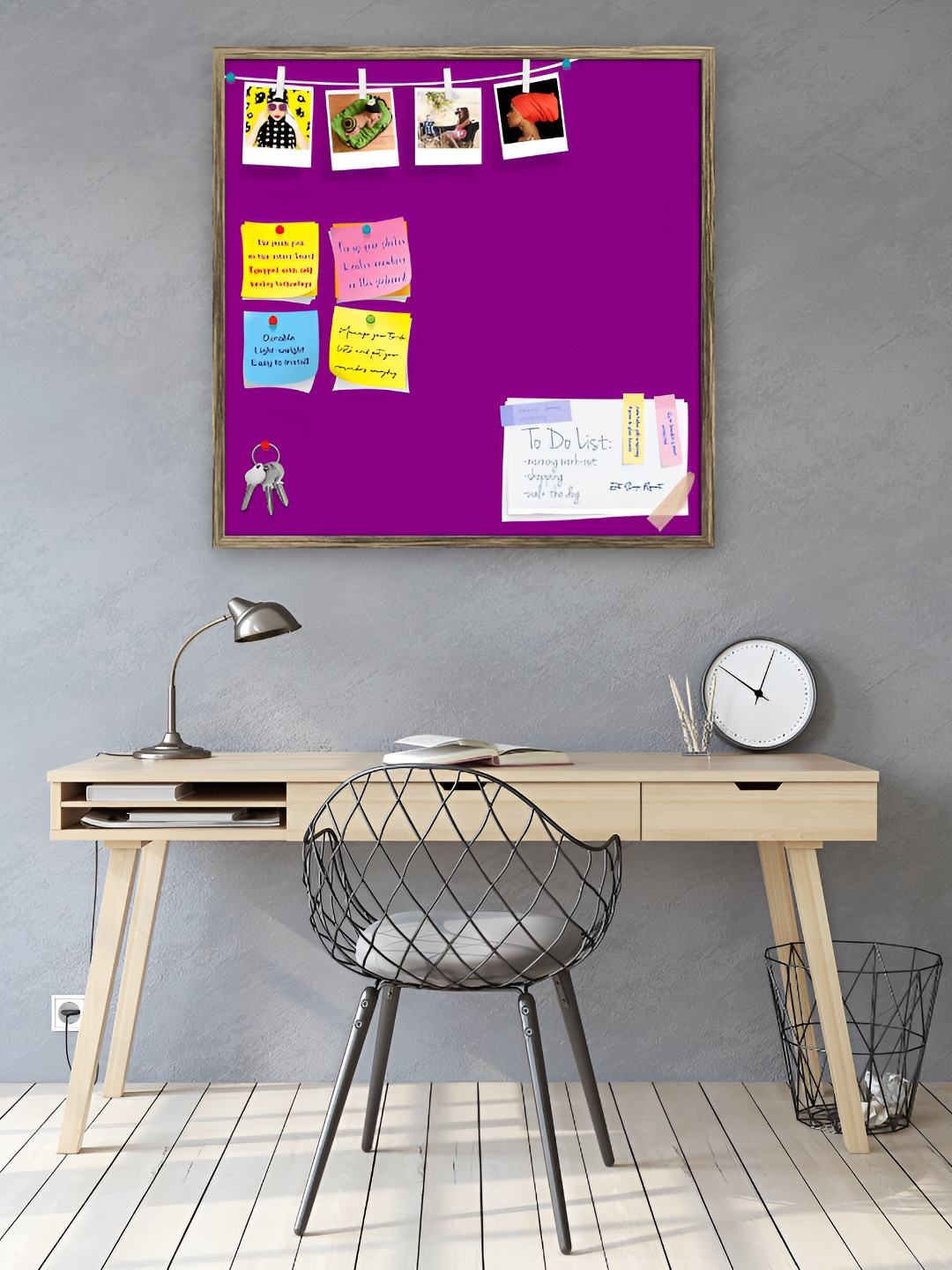 

ArtzFolio Wooden Notice Pin Board, Purple