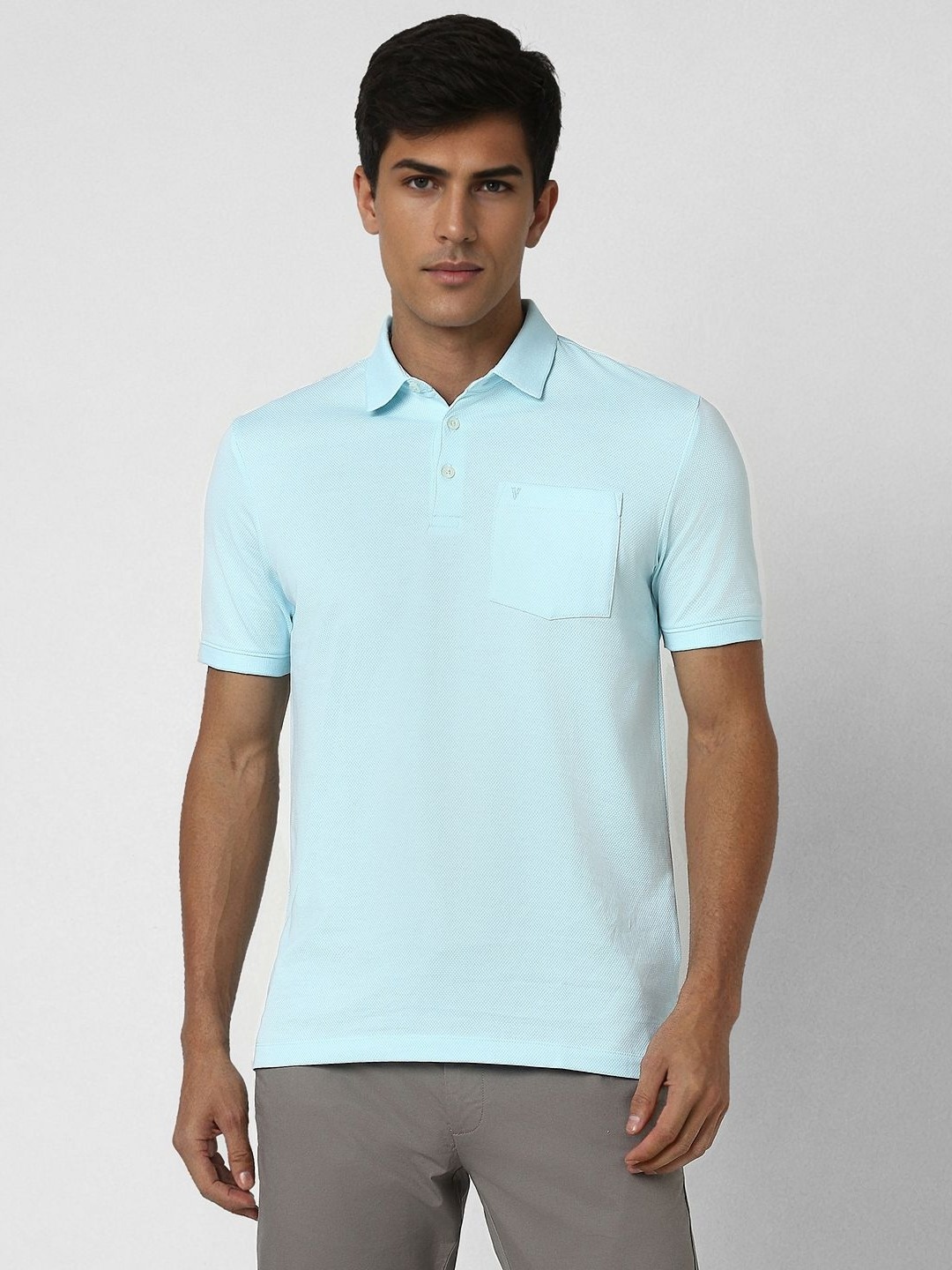 

Van Heusen Men Polo Collar Pockets T-shirt, Blue