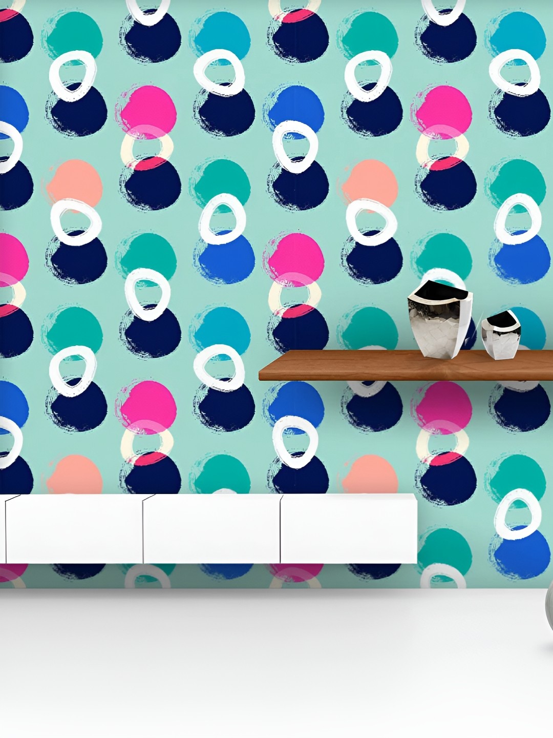 

ArtzFolio Printed UV-Resistant Anti-Bacterial Abstract Brush Stroke Peel & Stick Wallpaper, Multi