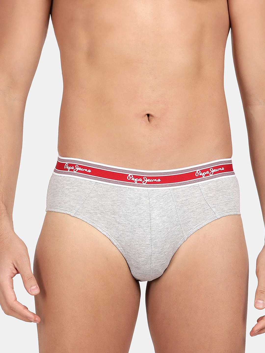 

Pepe Jeans Men Low Rise Basic Brief CLB03-01-GRYML, Grey