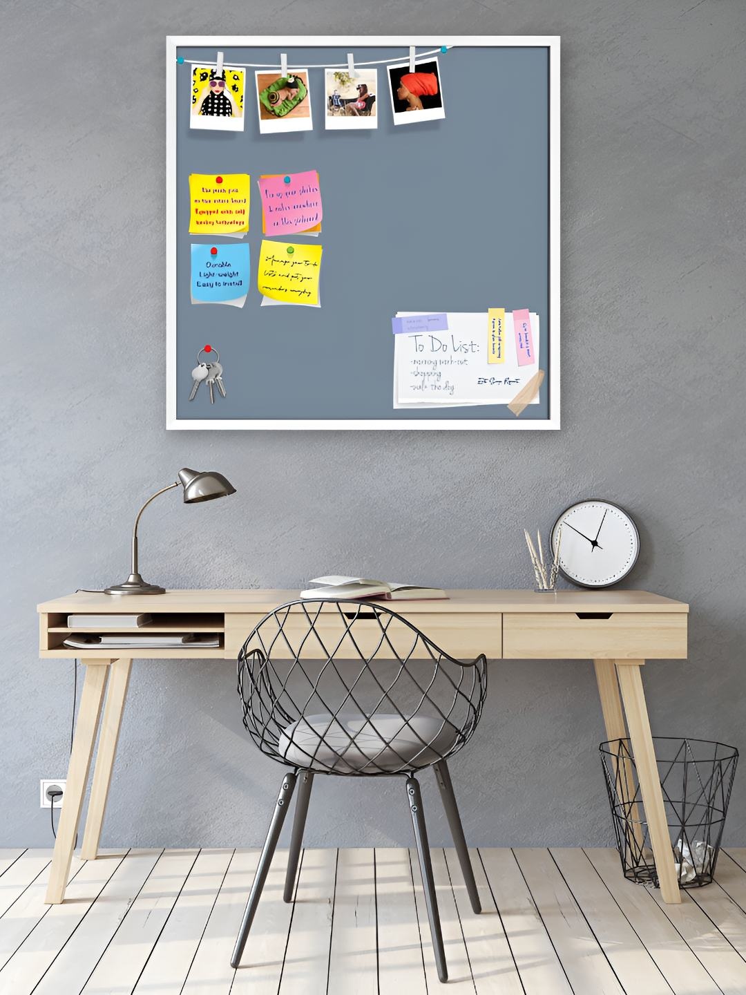 

ArtzFolio Wooden Notice Board, Grey