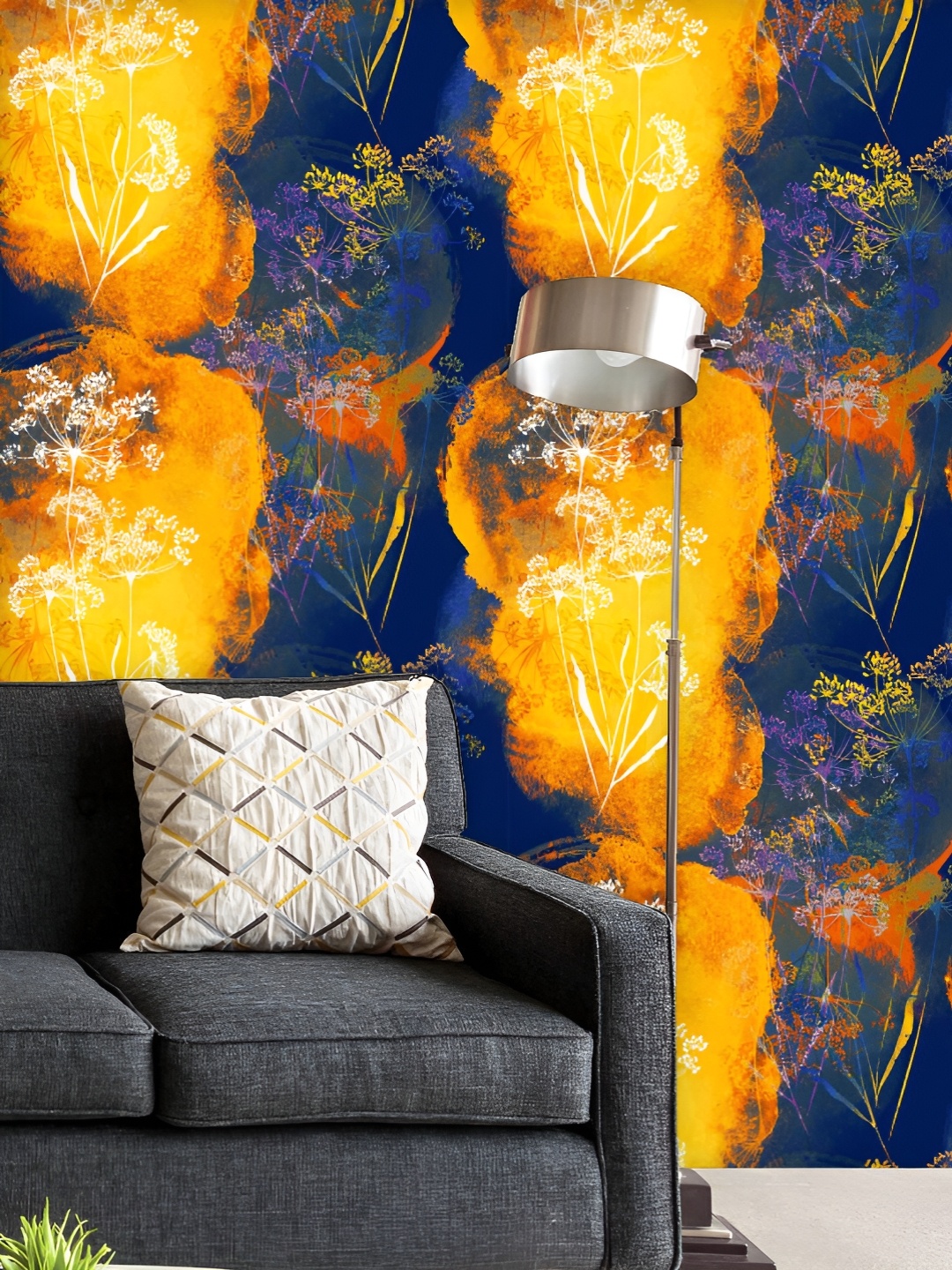 

ArtzFolio Printed UV-Resistant Anti-Bacterial Herbarium Imprints Peel & Stick Wallpaper, Multi