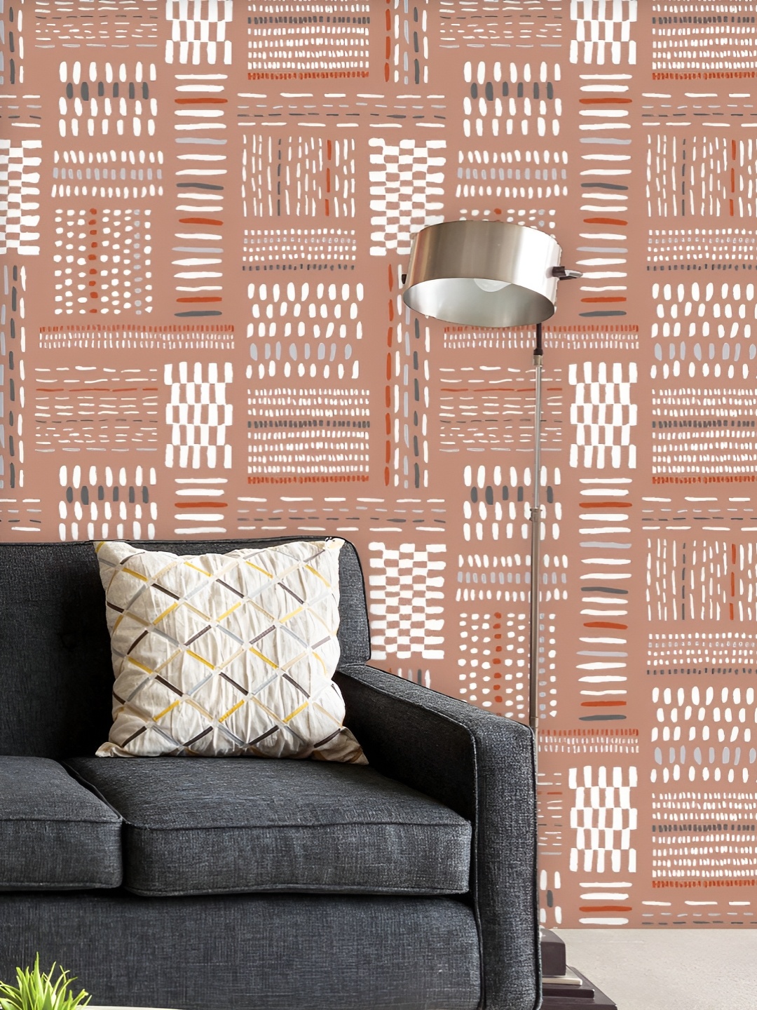 

ArtzFolio Printed UV-Resistant Anti-Bacterial Beige Tribal Marks Peel & Stick Wallpaper, Multi