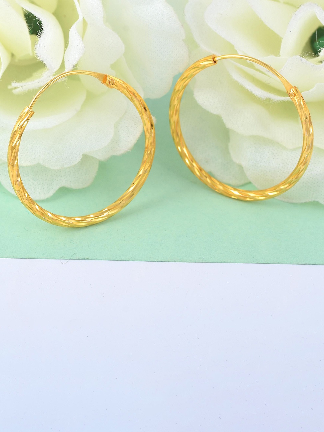 

MEMOIR Gold Plated Contemporary Hoop Earrings