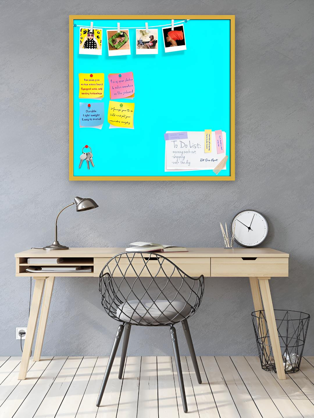 

ArtzFolio Wooden Notice Pin Board, Blue
