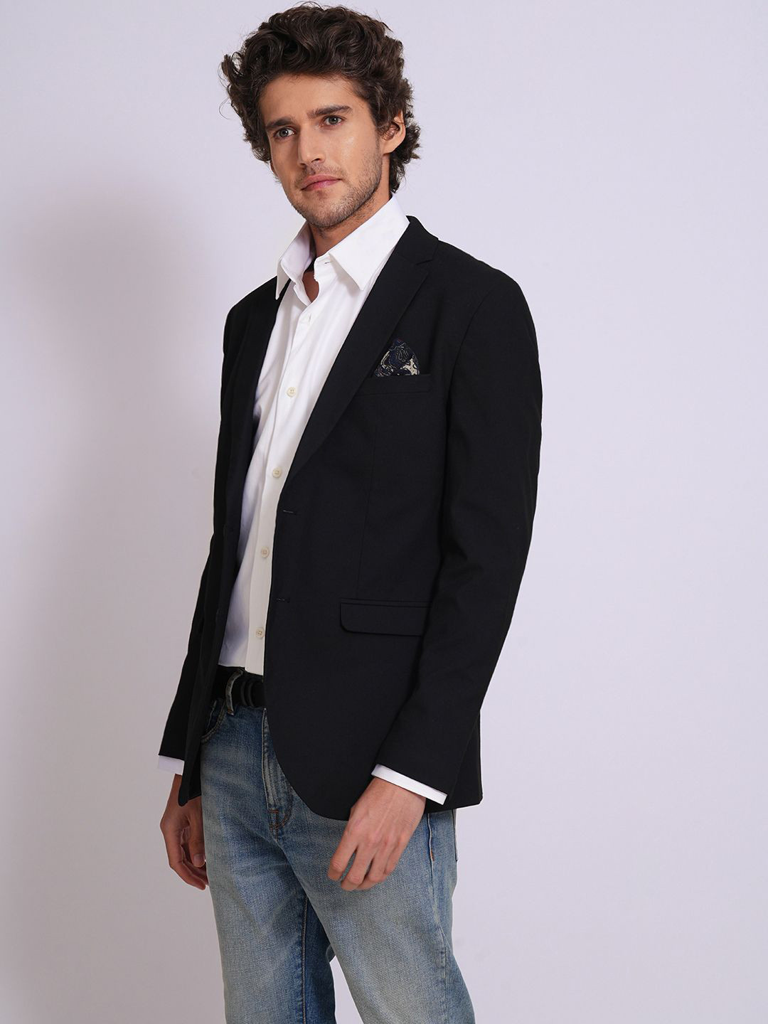 

SELECTED Men Spread Collar Solid Cotton Slim Fit Formal Shirt, White