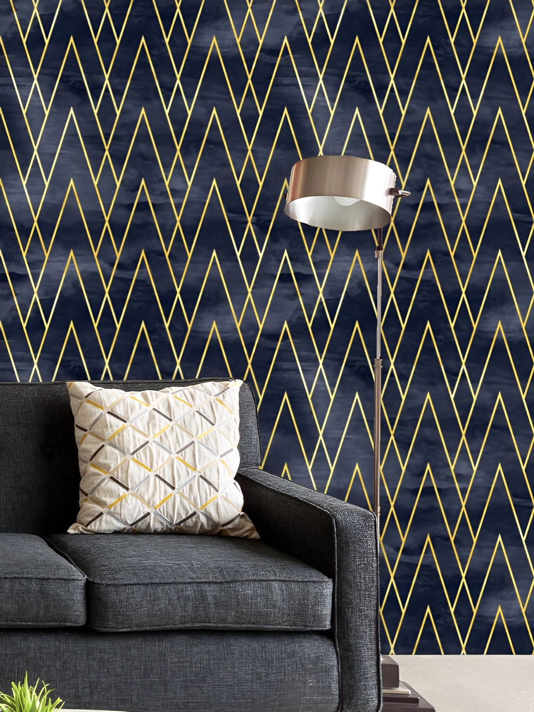 

ArtzFolio Printed UV-Resistant Anti-Bacterial Geometric Pattern Peel & Stick Wallpaper, Multi