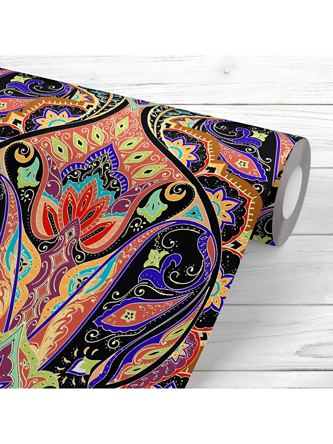 

ArtzFolio Blue & Pink Paisley Printed UV Resistant Wallpaper - PDN