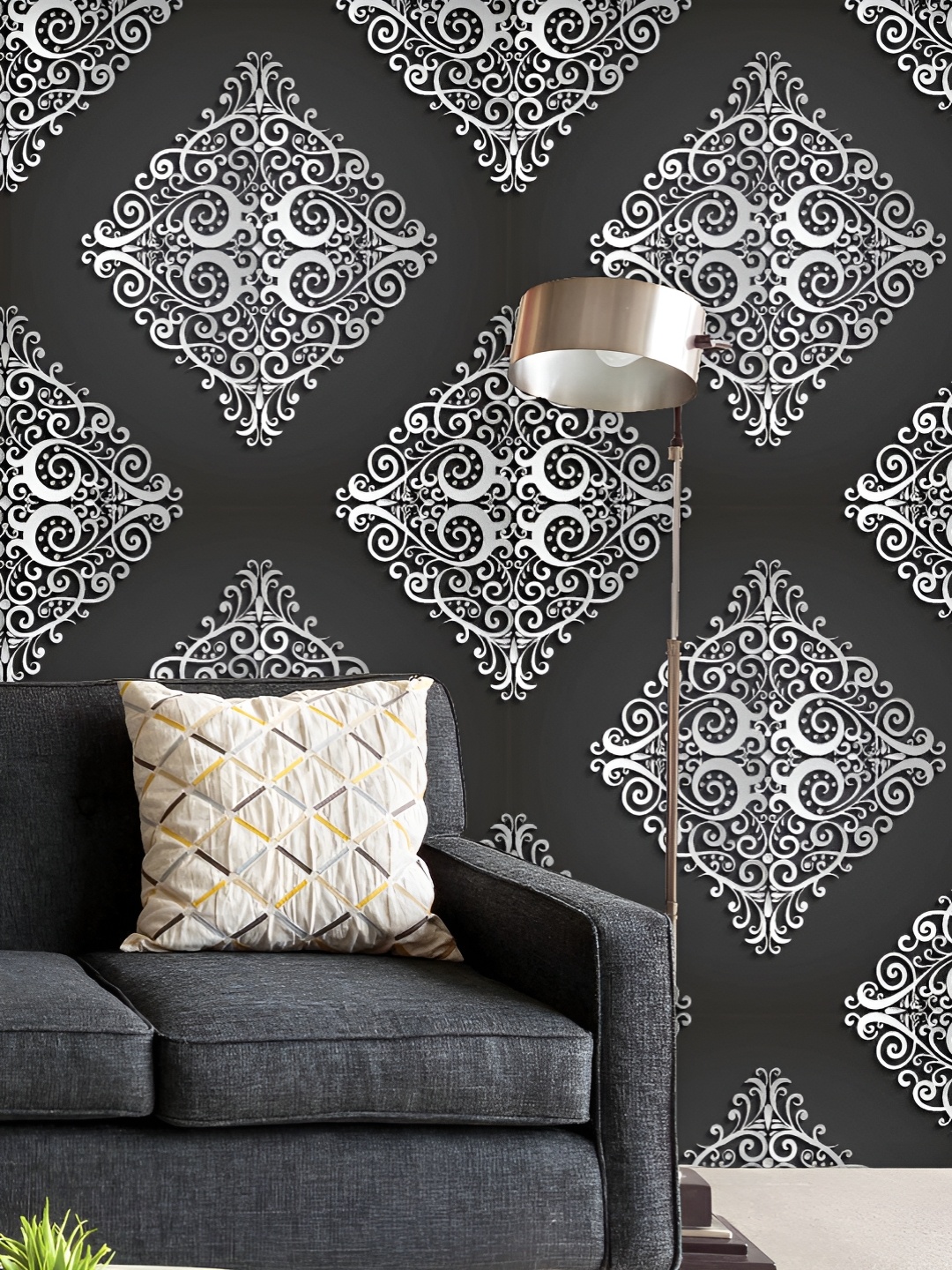 

ArtzFolio Black & Grey Printed UV Resistant Wallpaper