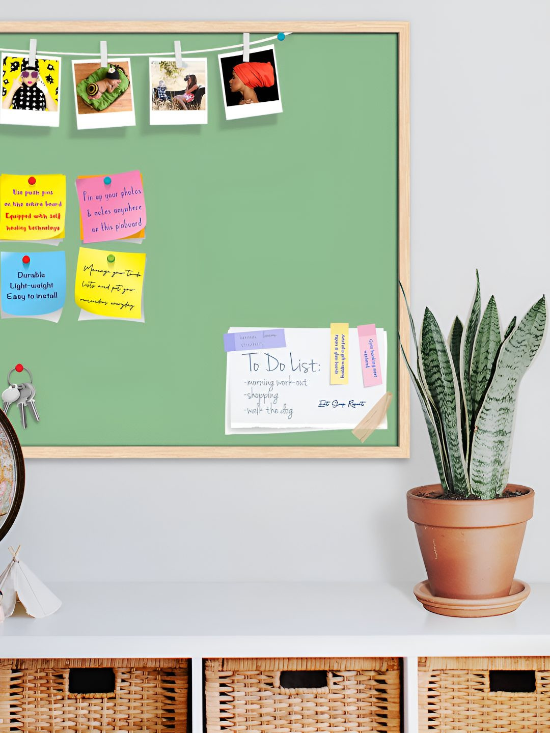

ArtzFolio Wooden Notice Pin Board, Green