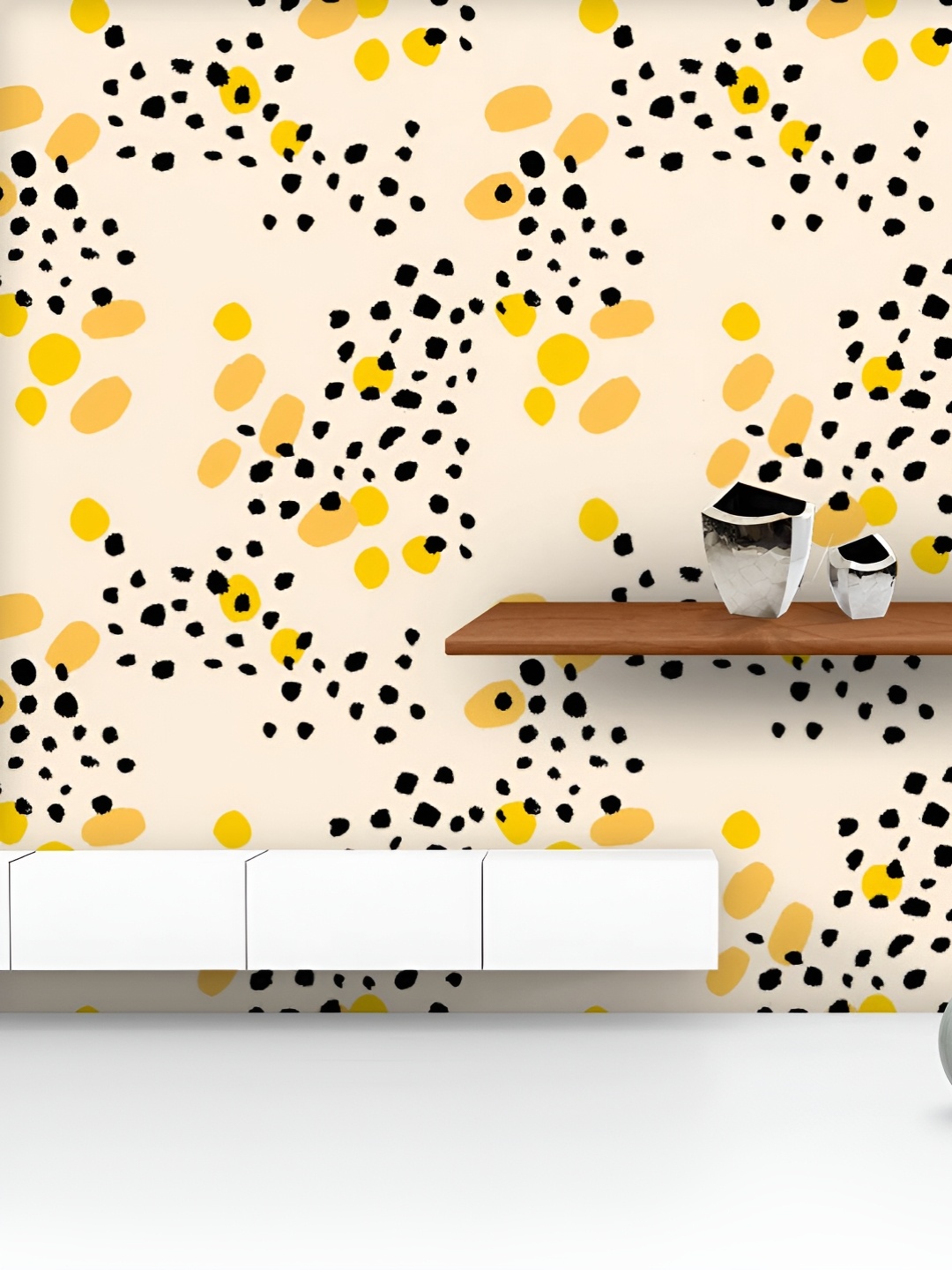 

ArtzFolio Printed UV-Resistant Anti-Bacterial Abstract Modern Dots Peel & Stick Wallpaper, Multi