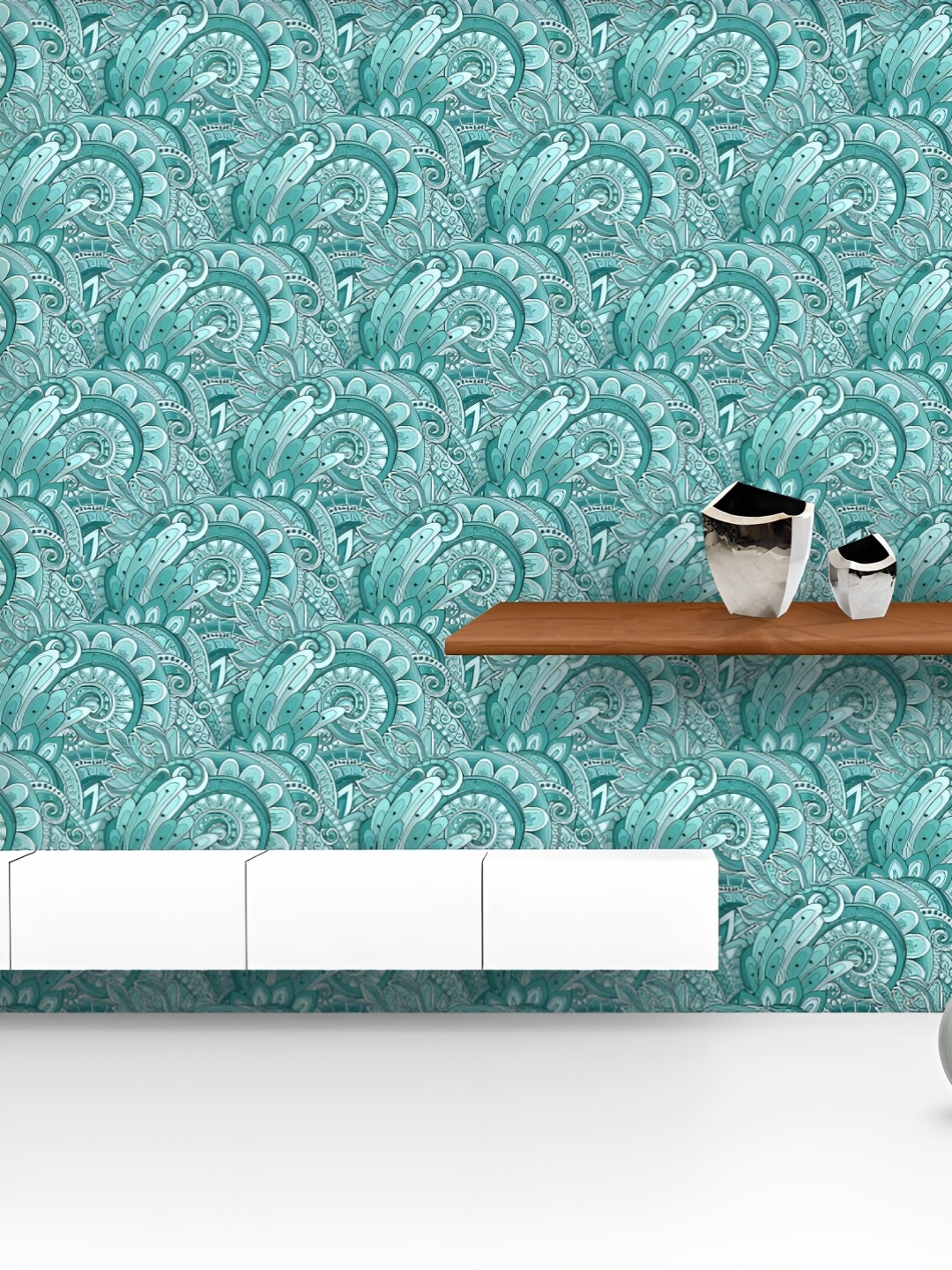 

ArtzFolio Printed UV-Resistant Anti-Bacterial Vector Flowers Peel & Stick Wallpaper, Multi