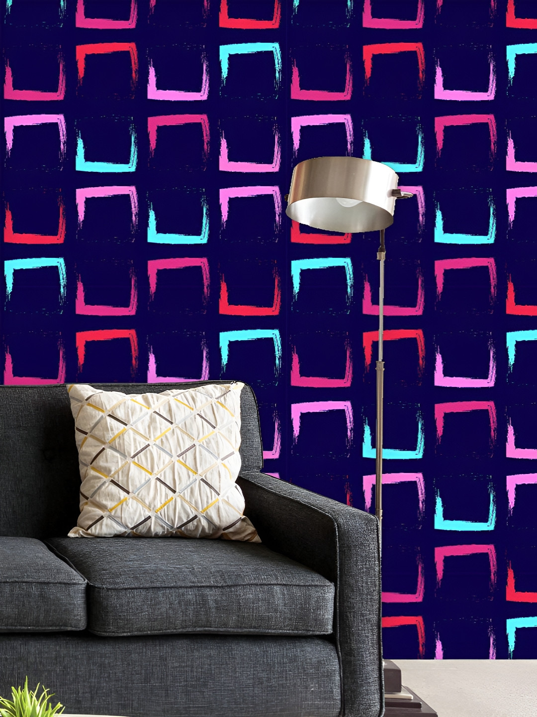 

ArtzFolio Printed UV-Resistant Anti-Bacterial Abstract Brush Stroke Peel & Stick Wallpaper, Multi