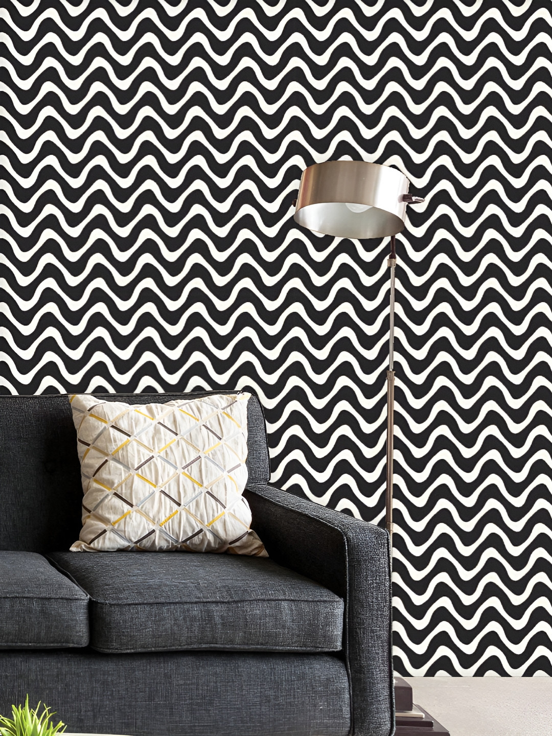 

ArtzFolio White & Black Printed UV Resistant Wallpaper
