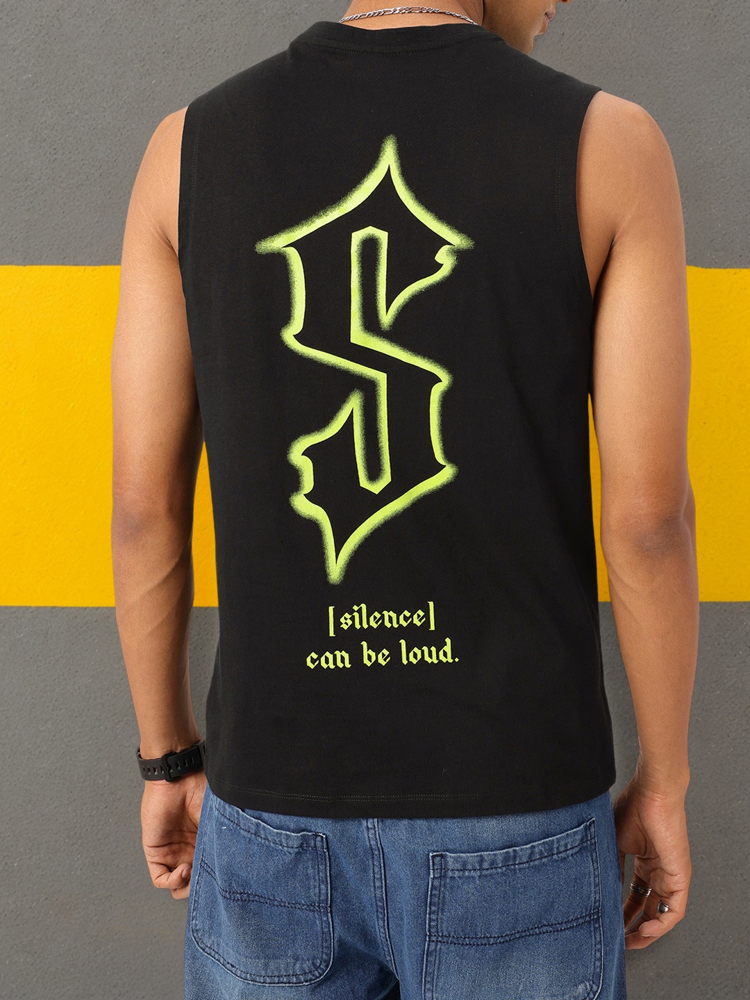 

Kook N Keech City Spirit Printed Sleeveless T-shirt, Black