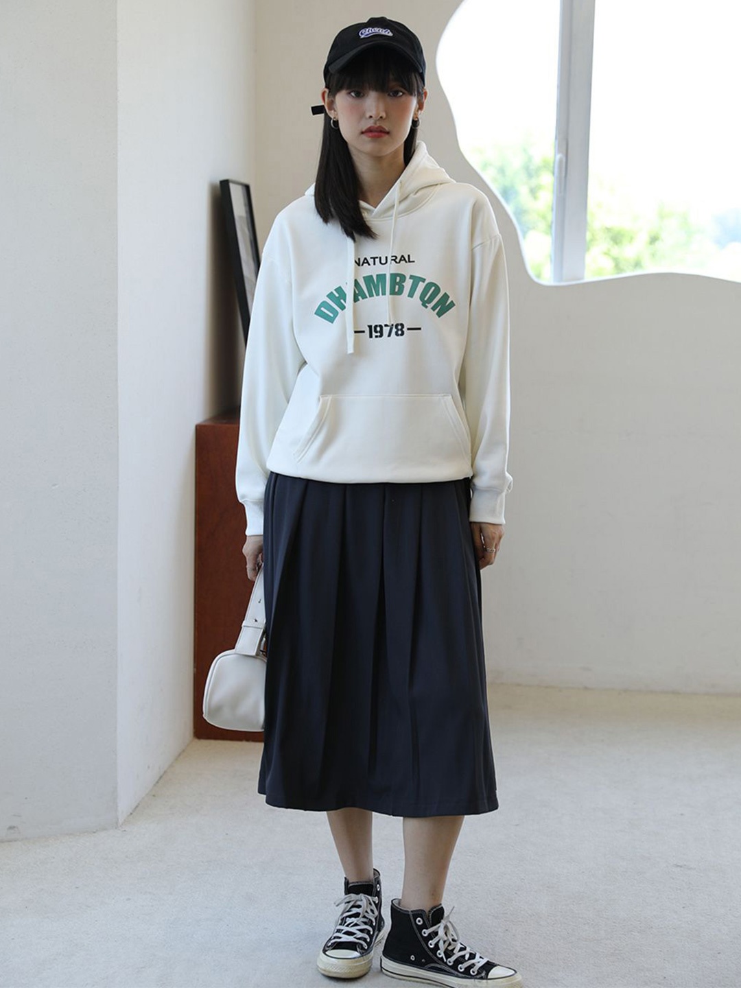 

JC Mode Women Hooded Pullover Sweatshirt, White