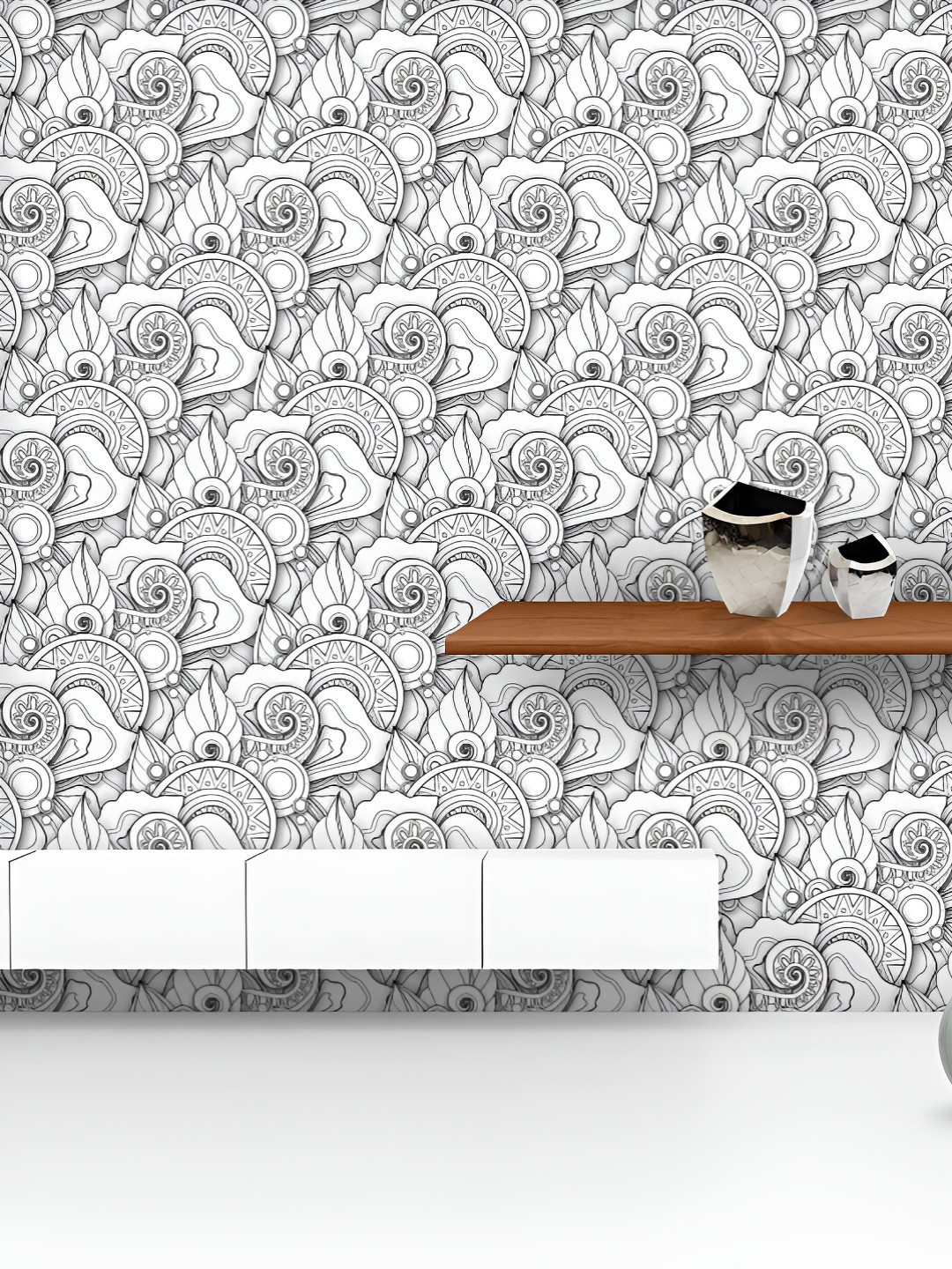 

ArtzFolio Printed UV-Resistant Anti-Bacterial Floral Motifs Peel & Stick Wallpaper, Multi