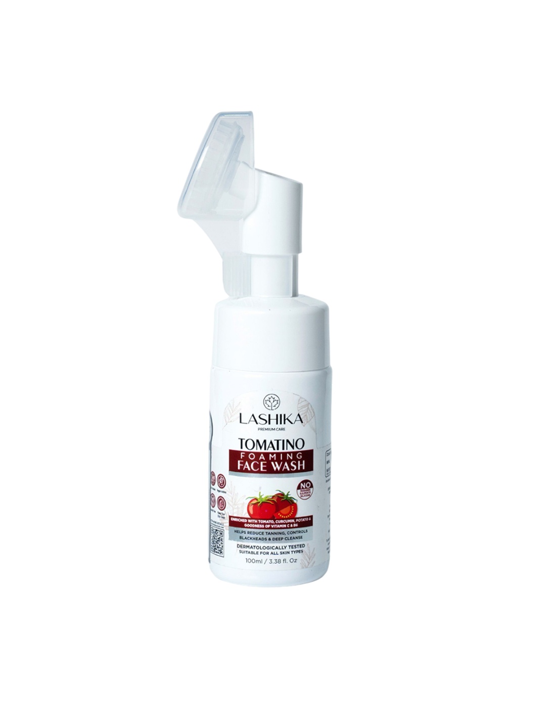 

LASHIKA Tomatino Foaming Face Wash With Turmeric Helps Reducing Tanning - 100 ml, White