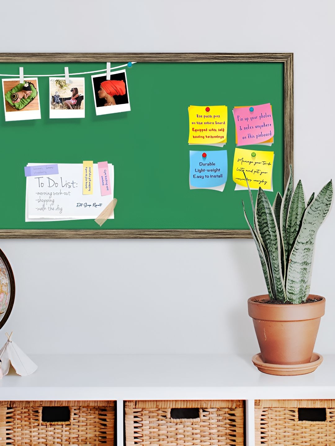 

ArtzFolio Wooden Notice Pin Board, Green