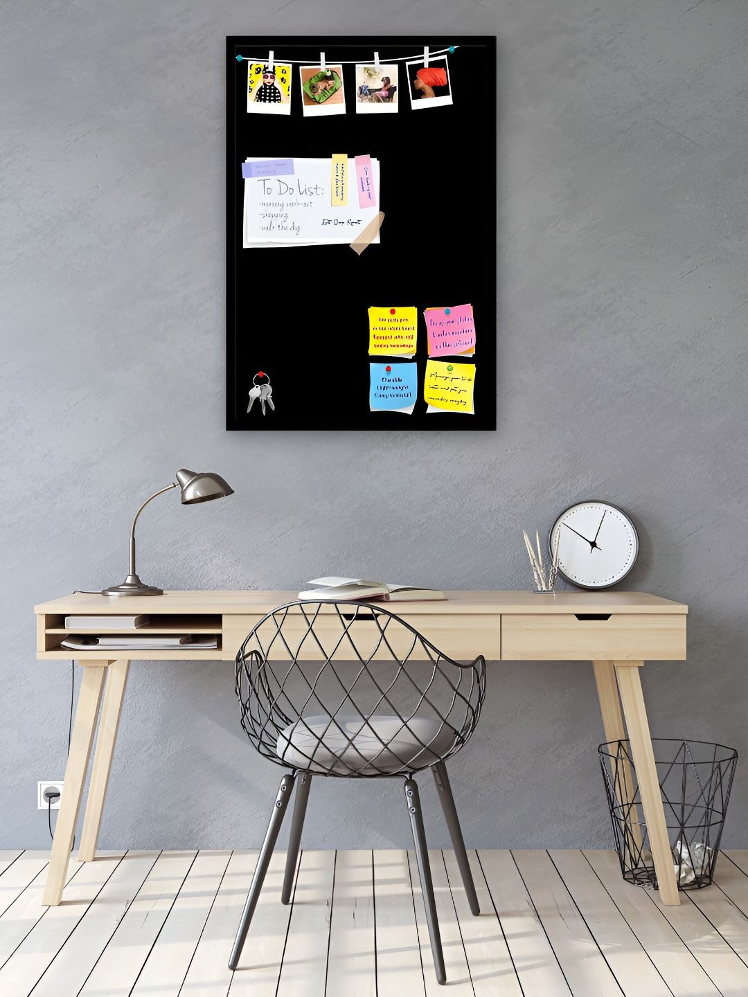 

ArtzFolio Wooden Notice Board, Grey