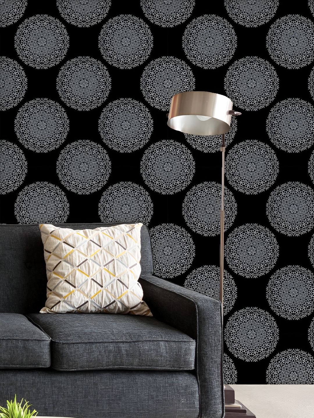 

ArtzFolio Printed UV-Resistant Anti-Bacterial Round Geometric Elements Peel & Stick Wallpaper, Multi