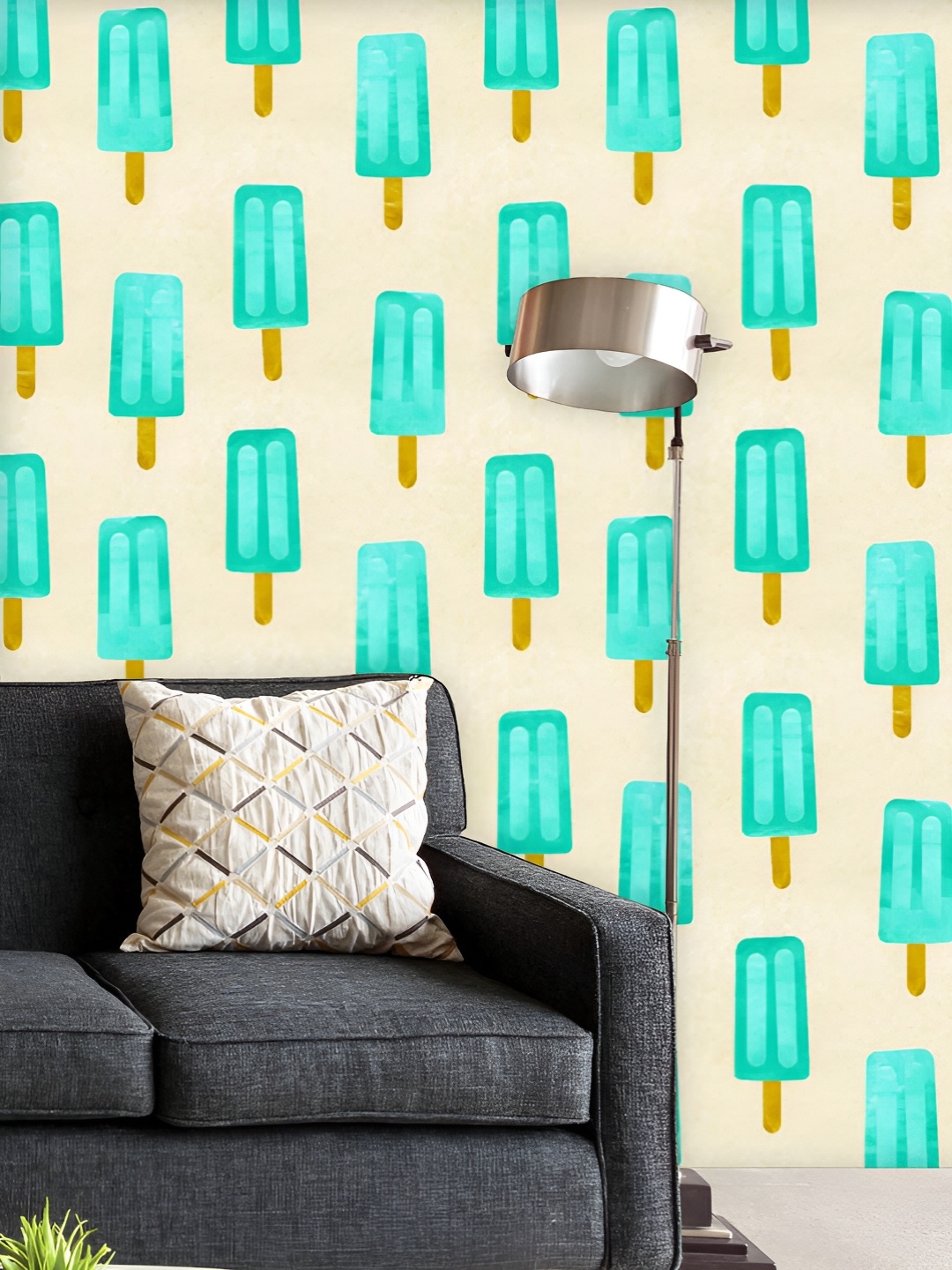 

ArtzFolio Printed UV-Resistant Anti-Bacterial Ice Pop Pattern Peel & Stick Wallpaper, Multi