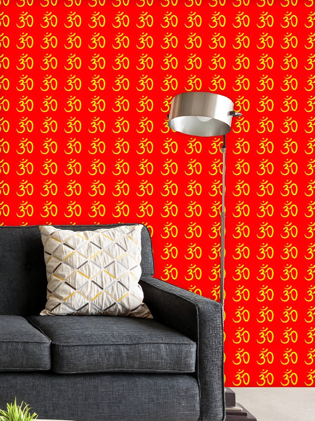 

ArtzFolio Printed UV-Resistant Anti-Bacterial Om Buddhism Peel & Stick Wallpaper, Multi