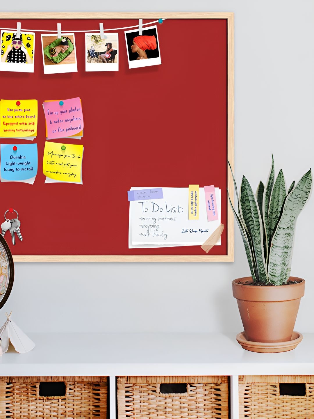 

ArtzFolio Wooden Notice Pin Board, Brown