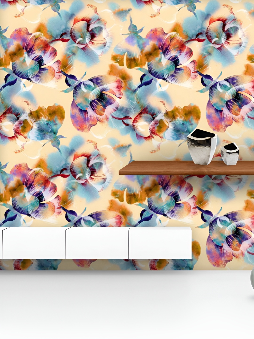 

ArtzFolio Printed UV-Resistant Anti-Bacterial Geometric Pattern Peel & Stick Wallpaper, Multi