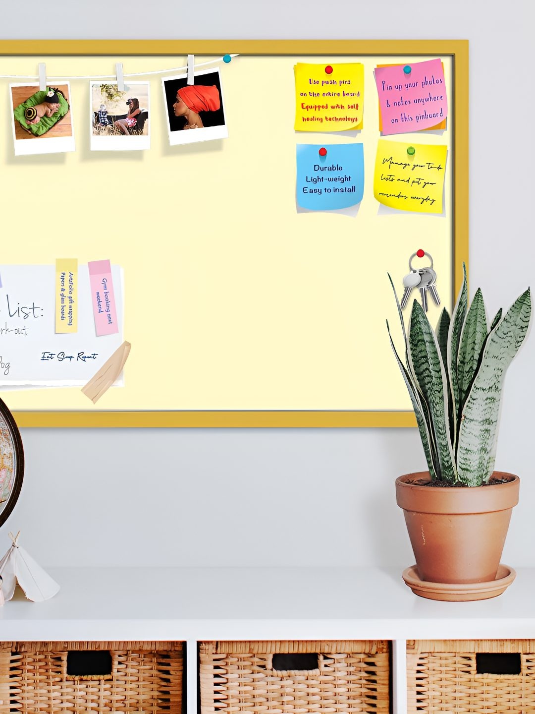 

ArtzFolio Wooden Notice Pin Board, Yellow