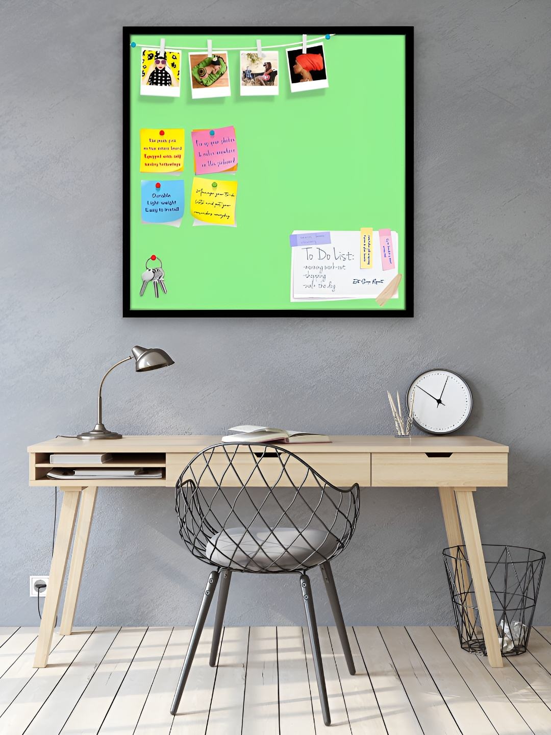 

ArtzFolio Wooden Notice Pin Board, Green