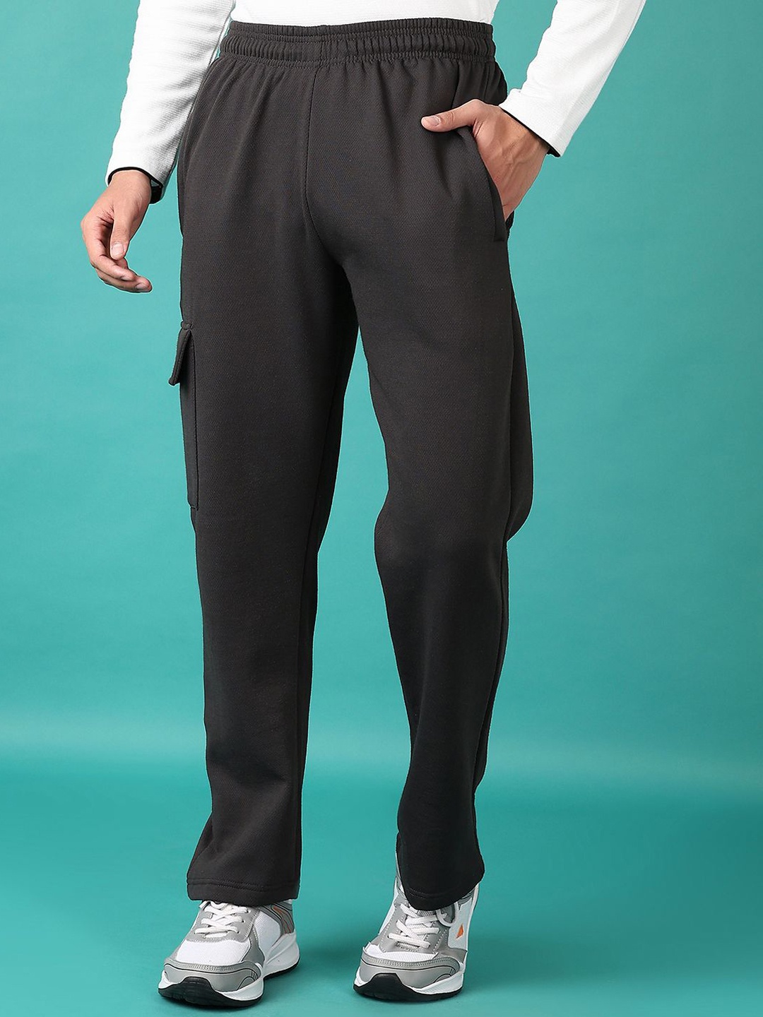 

V-Mart Men Mid-Rise Regular Fit Track Pants, Grey