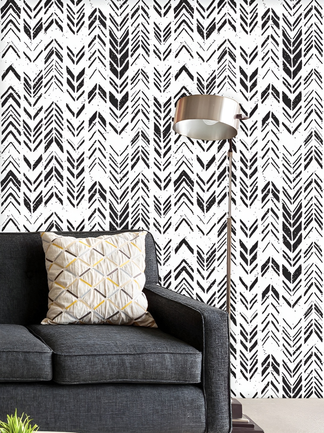 

ArtzFolio Printed UV-Resistant Anti-Bacterial Monochrome Doodle Peel & Stick Wallpaper, Multi