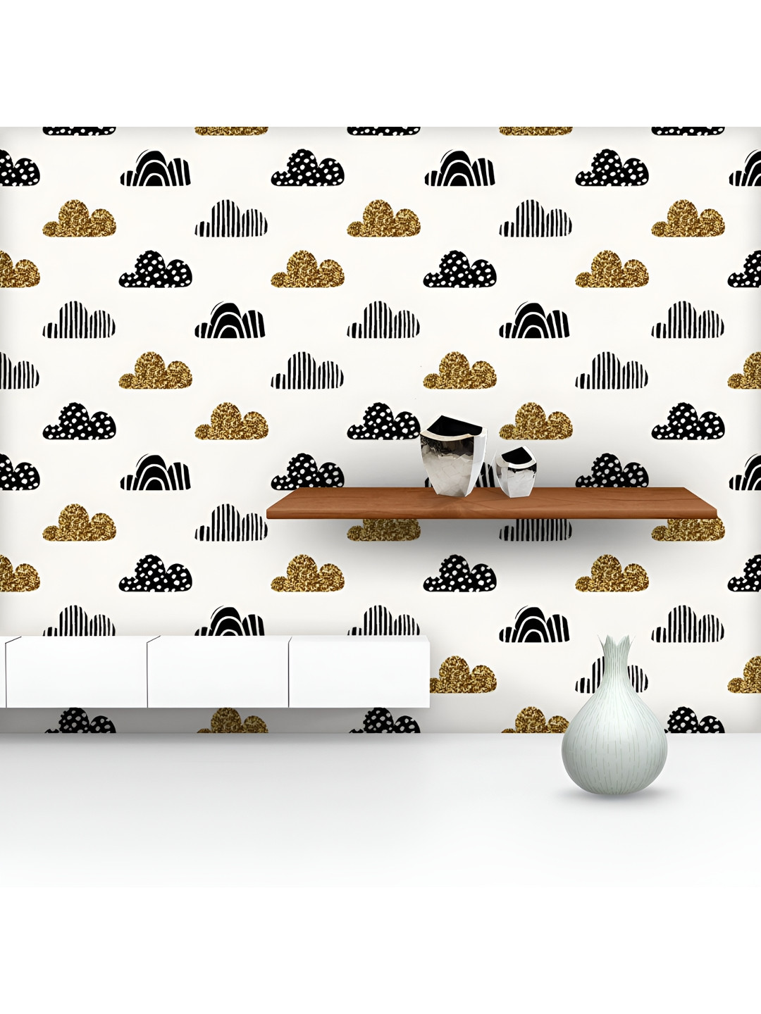 

ArtzFolio White & Black Printed UV Resistant Wallpaper