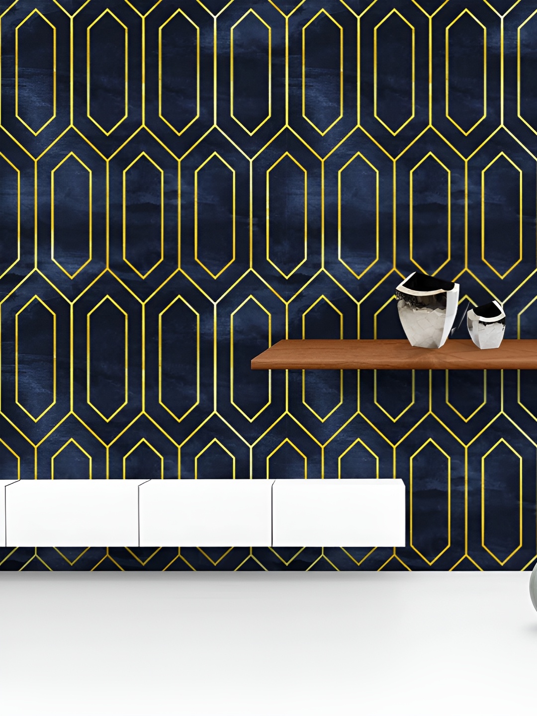 

ArtzFolio Printed UV-Resistant Anti-Bacterial Geometric Pattern Peel & Stick Wallpaper, Multi