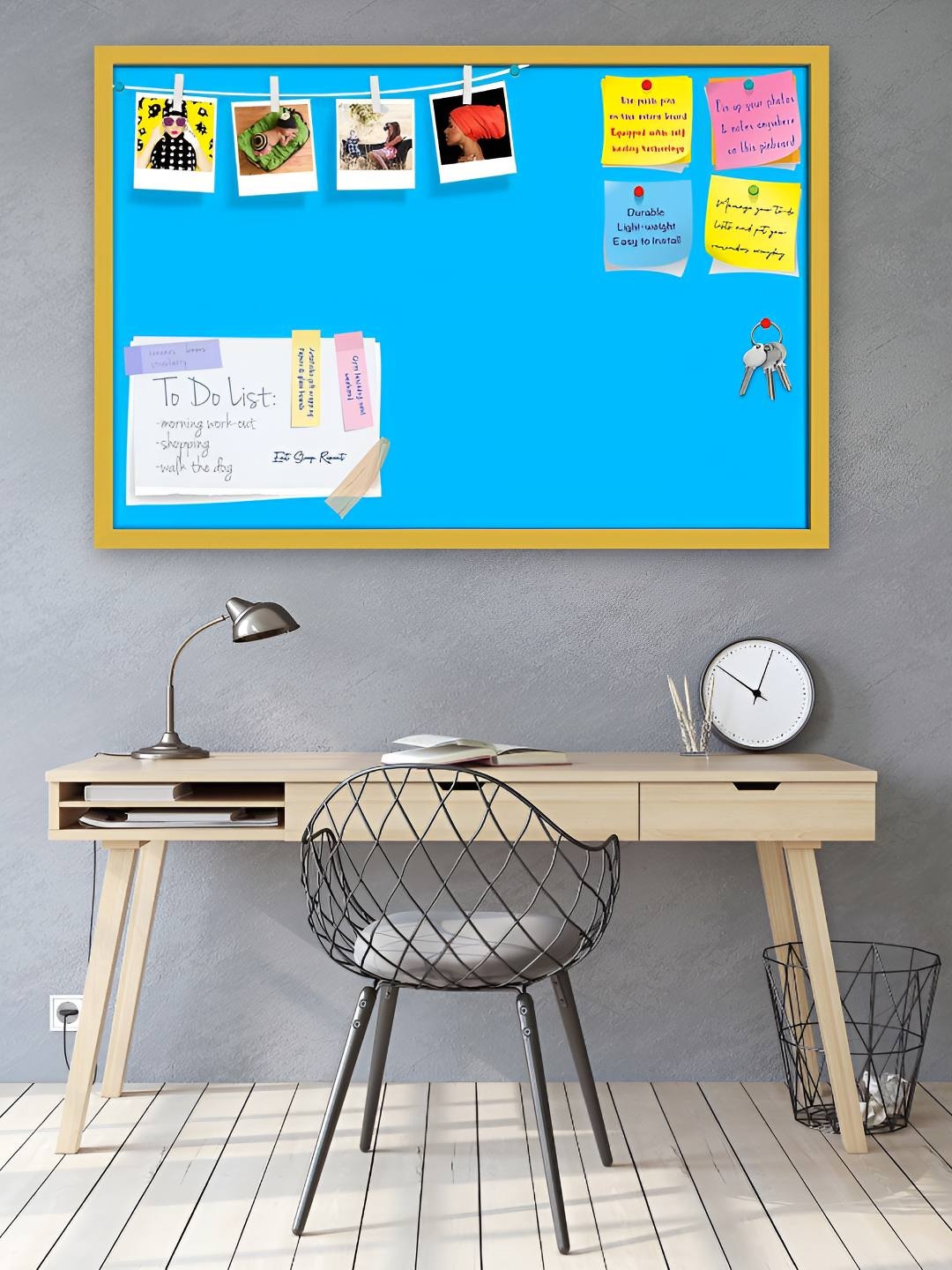 

ArtzFolio Wooden Notice Pin Board, Blue