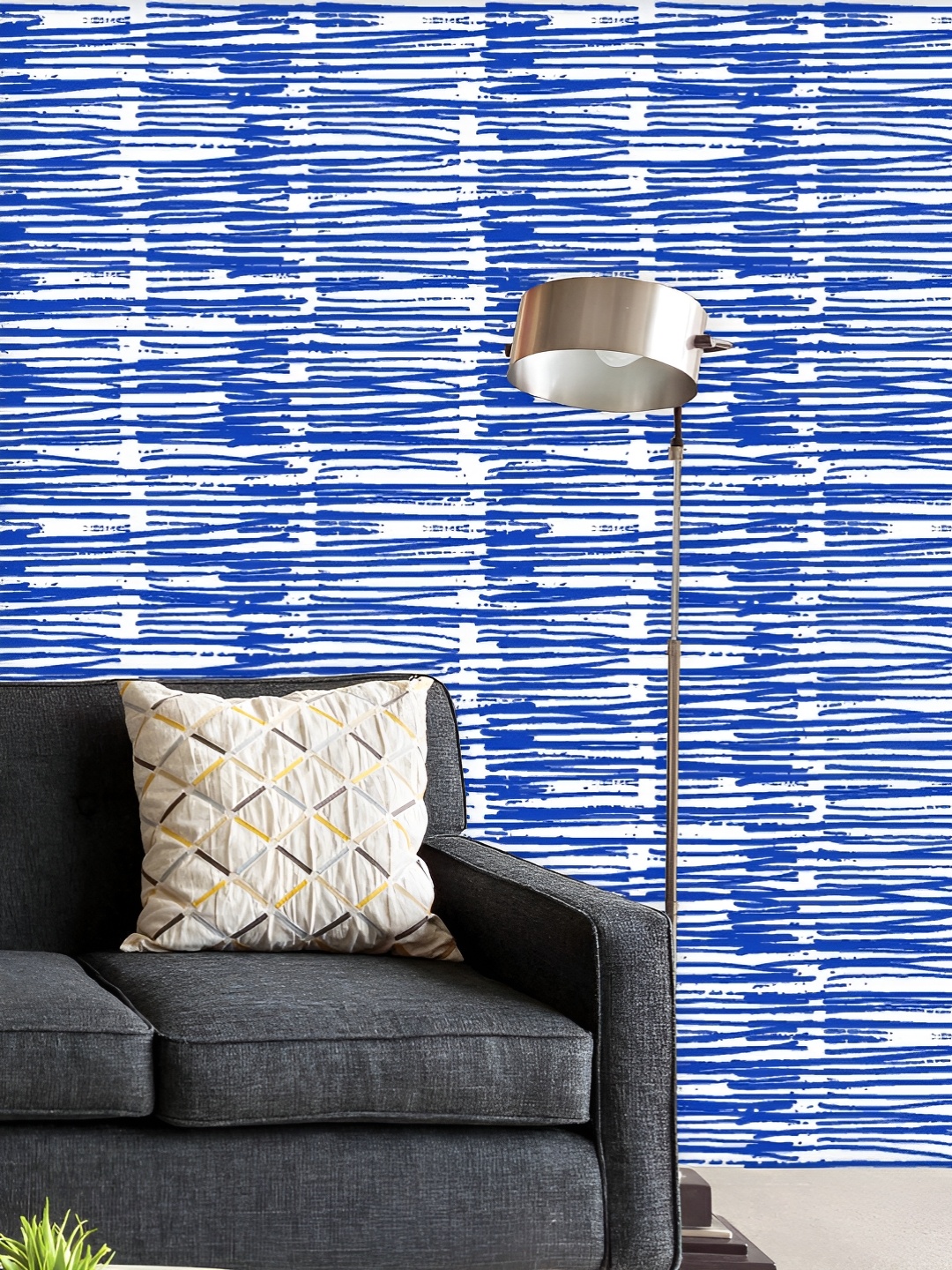 

ArtzFolio Printed UV-Resistant Anti-Bacterial Japanese Shibori Ikat Peel & Stick Wallpaper, Multi