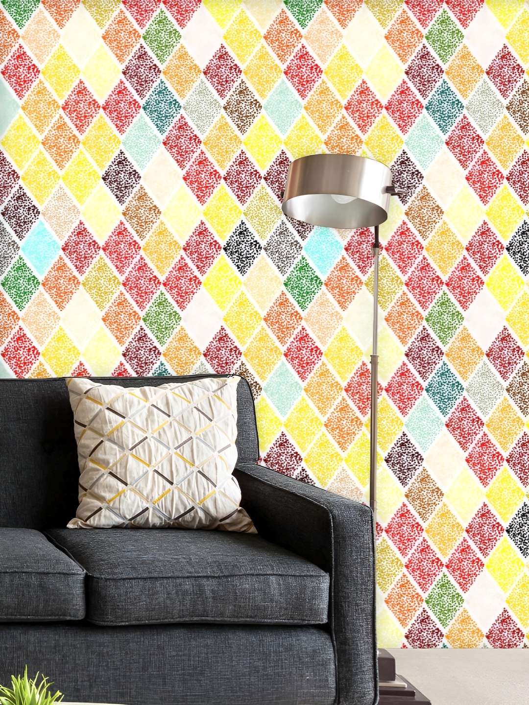 

ArtzFolio Printed UV-Resistant Anti-Bacterial Colorful Grunge Peel & Stick Wallpaper, Multi