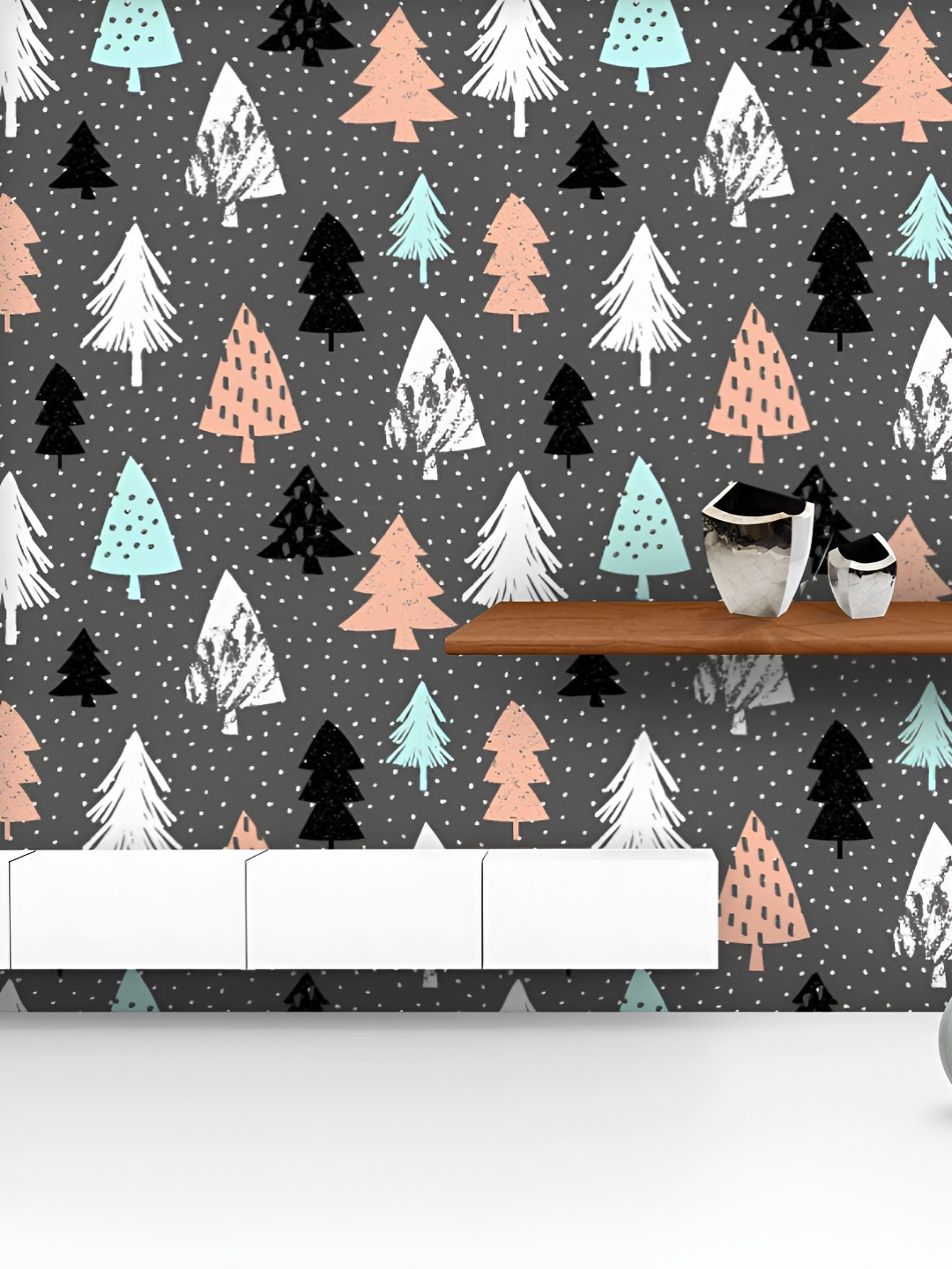 

ArtzFolio Grey & White Printed UV Resistant Wallpaper