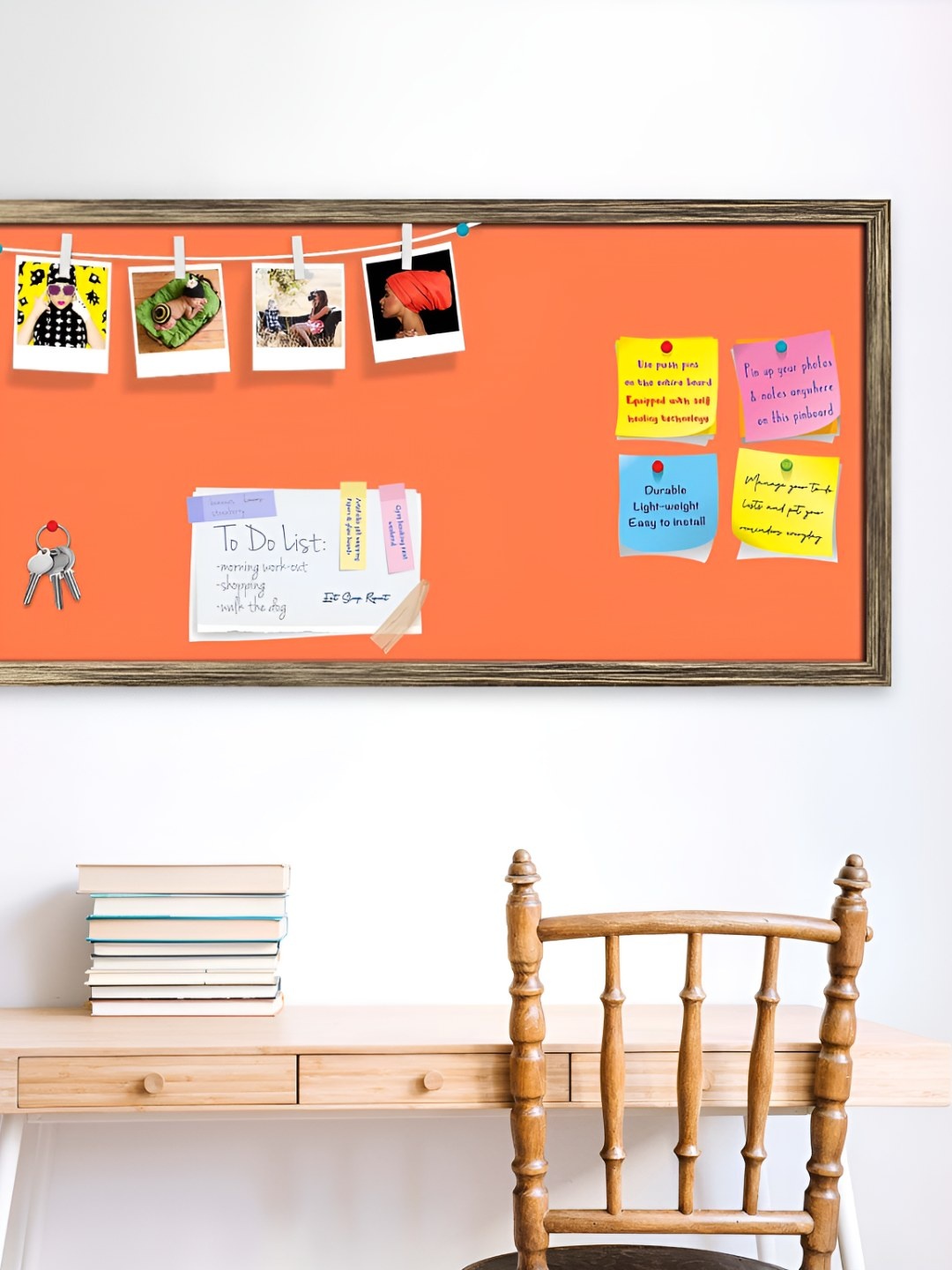 

ArtzFolio Wooden Notice Pin Board, Orange